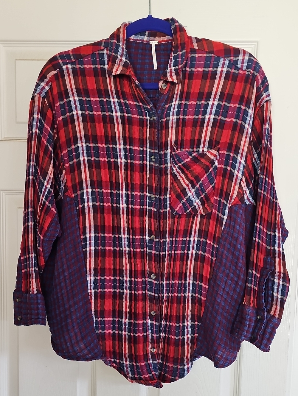 Free People Butterfly Boxy Flannel Shirt